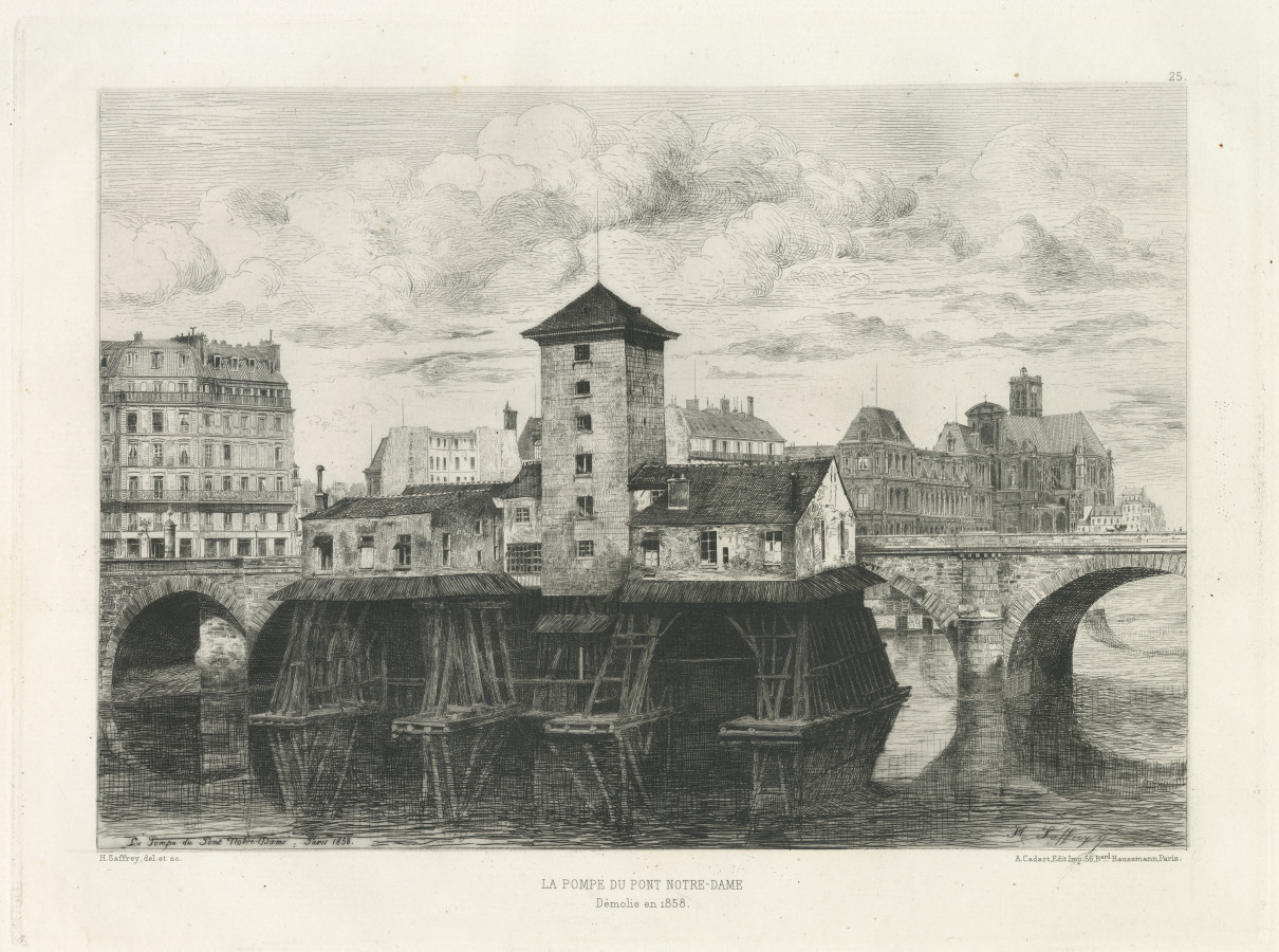 La Pompe du Pont Notre Dame Demolie en 1858